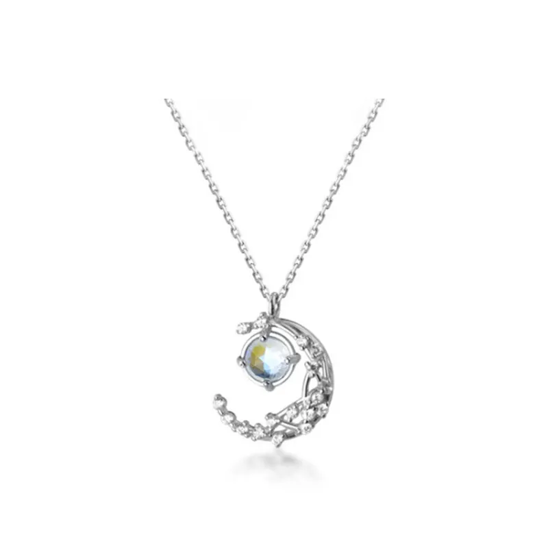 KING OF BLING 925 Sterling Silver With Colored Glaze Necklaces Women's-0