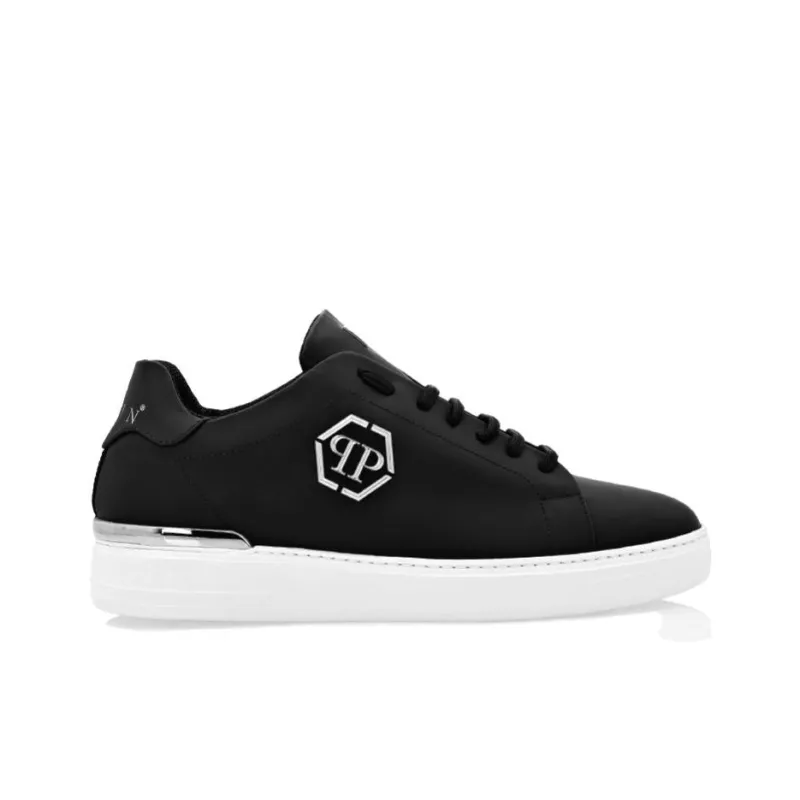 PHILIPP PLEIN Low Top Stylish Skateboarding Shoes Men's Black-1