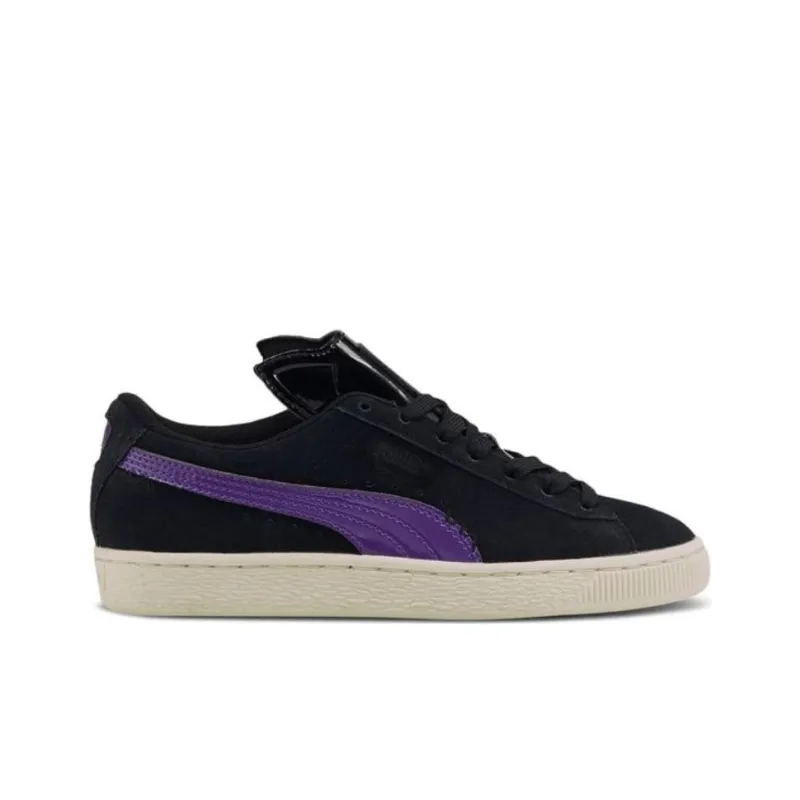 Batman x PUMA Suede Classic Anti Slip Wear Resistant Low Top Kids' Skateboarding Shoes Black Teenagers-1