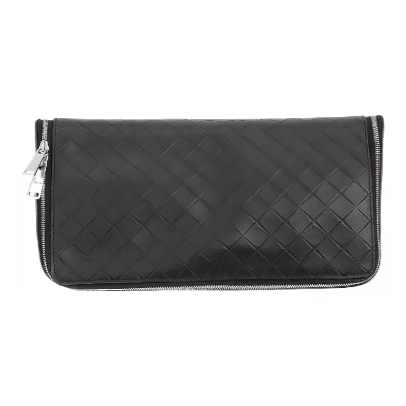 Bottega Veneta Leather Toiletry Bag Men's Black-0