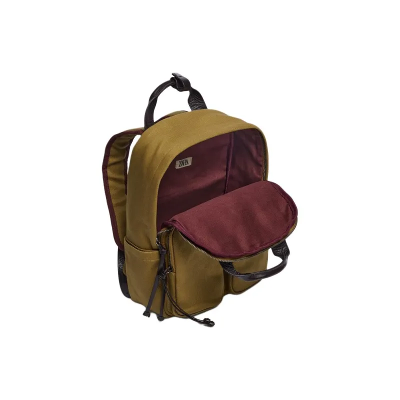 ZARA Cotton Backpack Mini Kids' Tan-3