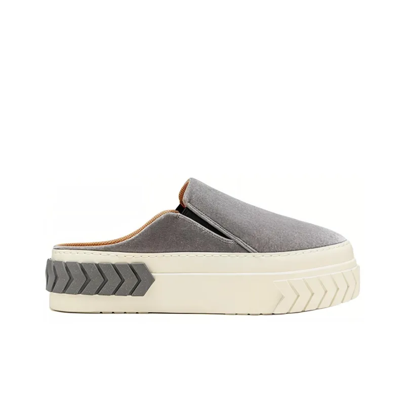 Both Tyres Slip Resistant Closed Toe Slippers Unisex Gray-1