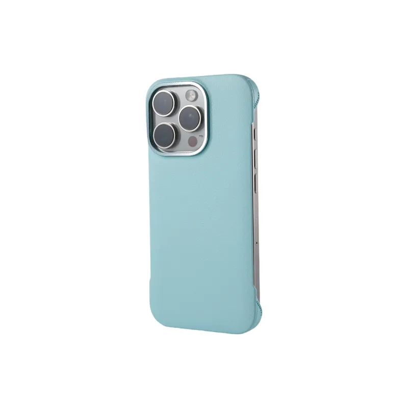 DEPA PC Material Frameless Litchi Grain Phone Cases Compatible With Apple 16 Pro Max/iPhone 15 Pro/14/13/12-11