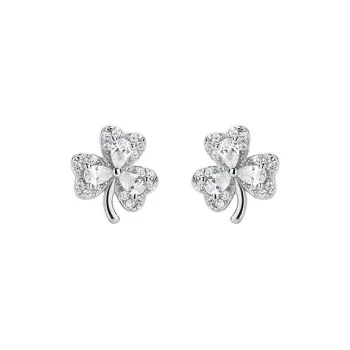 CARAT'S DIARY S999 Fine Silver Stud Earrings Women's