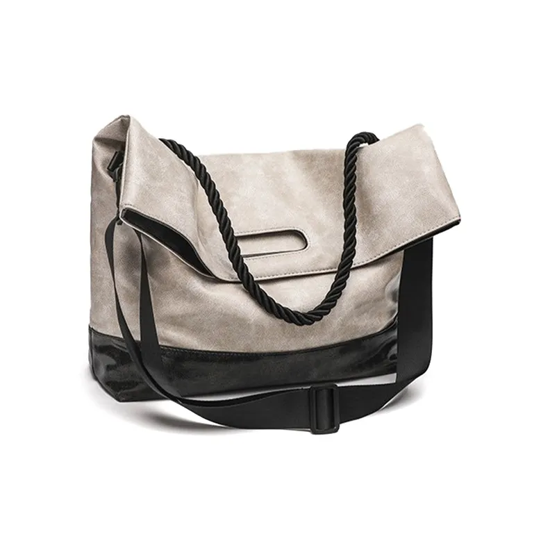HAWA Nylon Messenger Bag Shoulder Bag Crossbody Bag Large Size Unisex Black-26