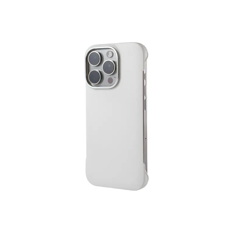 DEPA PC Material Frameless Litchi Grain Phone Cases Compatible With Apple 16 Pro Max/iPhone 15 Pro/14/13/12-5