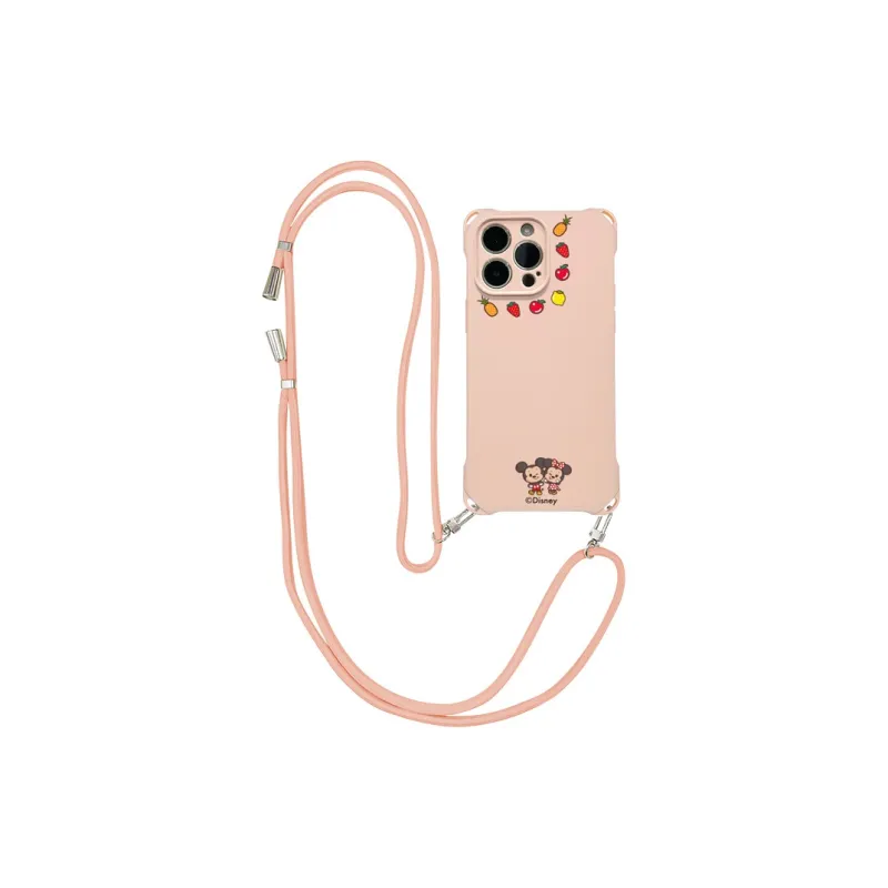Disney Silicone Material Square Lanyard High-End Cute Phone Cases Compatible With Apple 16 Pro Max/Pro/Plus/15/14/13-14