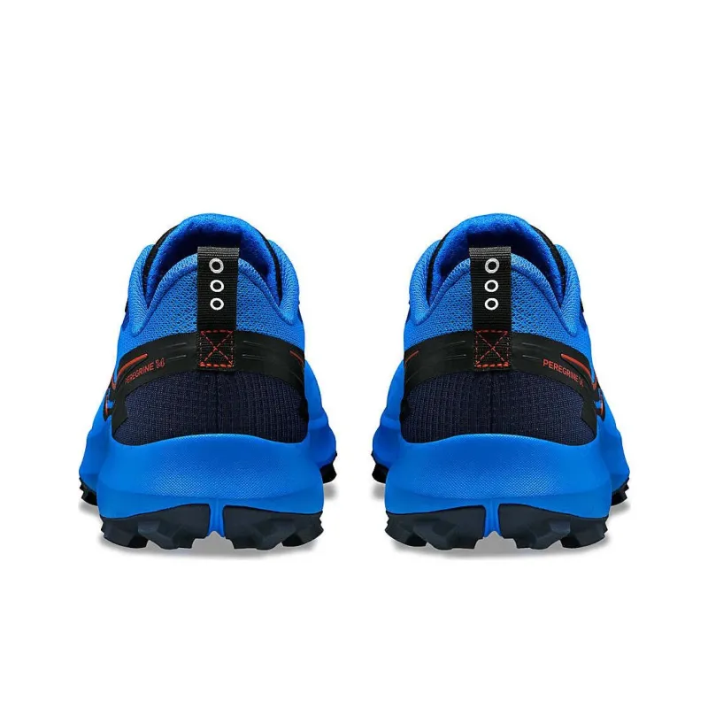 Saucony PEREGRINE 14 Anti-Slip Wear-Resistant Low-Top Trail Running Running Shoes Men's Blue-4