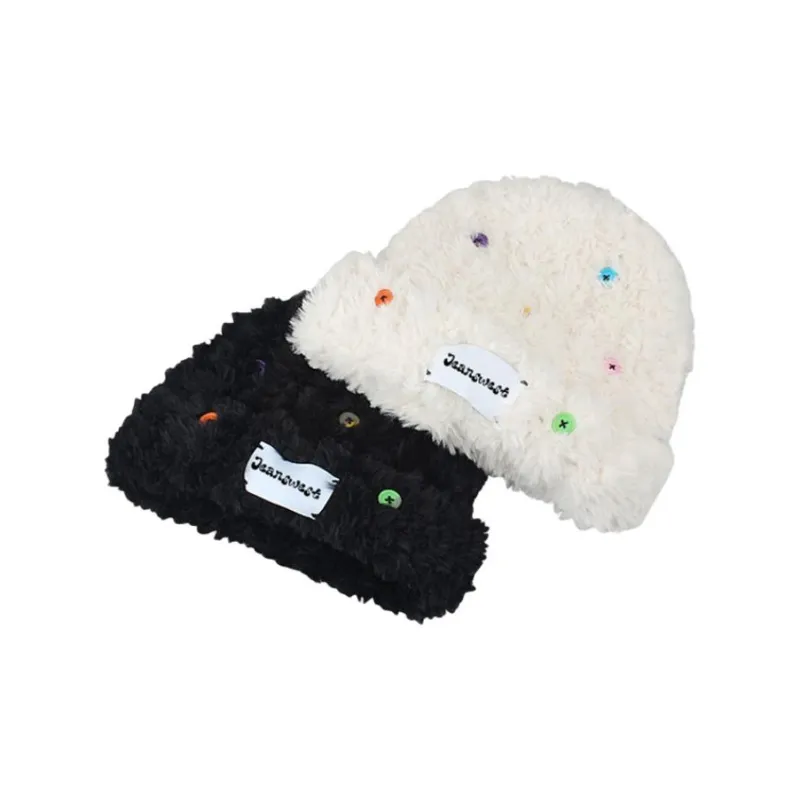 JEANSWEST Rabbit Fur Blend Beanies Unisex-2