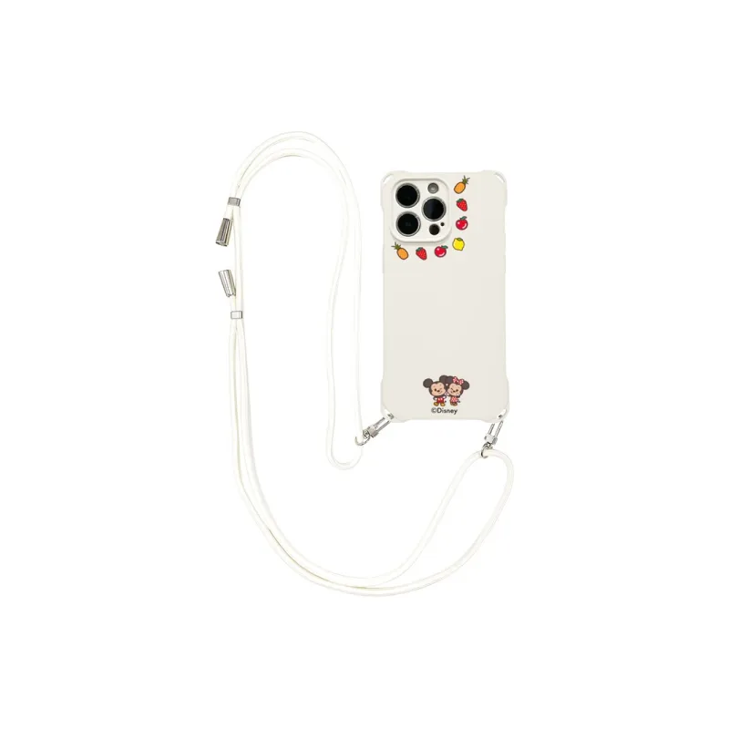 Disney Silicone Material Square Lanyard High-End Cute Phone Cases Compatible With Apple 16 Pro Max/Pro/Plus/15/14/13-6