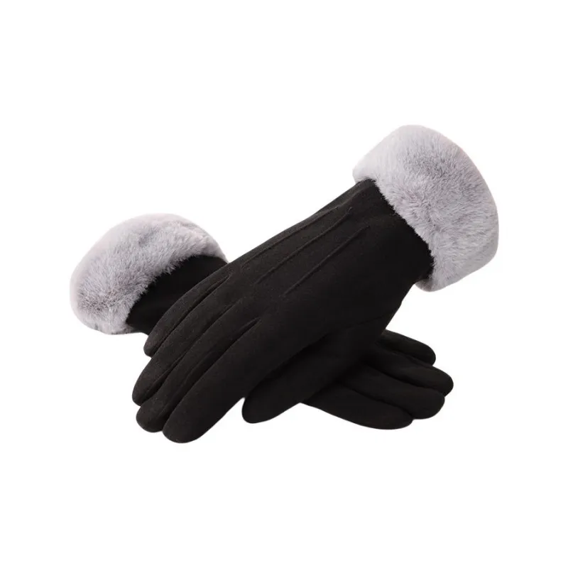 NANJIREN Thickened Knit Gloves Women's-5