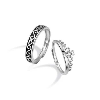 Stone Edge Poly 925 Sterling Silver Rings Unisex