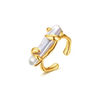 RUNXINZHUBAO Freshwater Pearl Rings Women's
