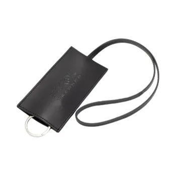 MM6 Maison Margiela Leather Keychains Women's Black