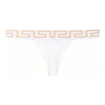 VERSACE Greca Border Thong 'Optical White'