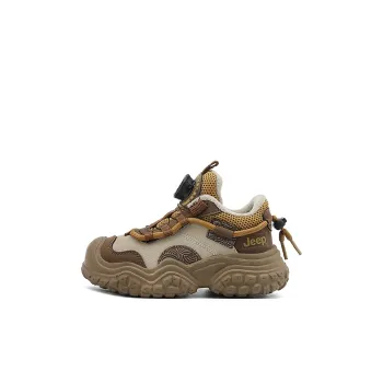 Jeep Slip Resistant Anti Kick Wear Resistant Warm Low Top Kids Lifestyle Shoes Brown Yellow Kids'