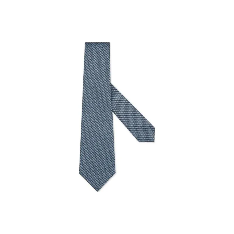 Ermenegildo Zegna Geometric Patterned Jacquard Tie-0