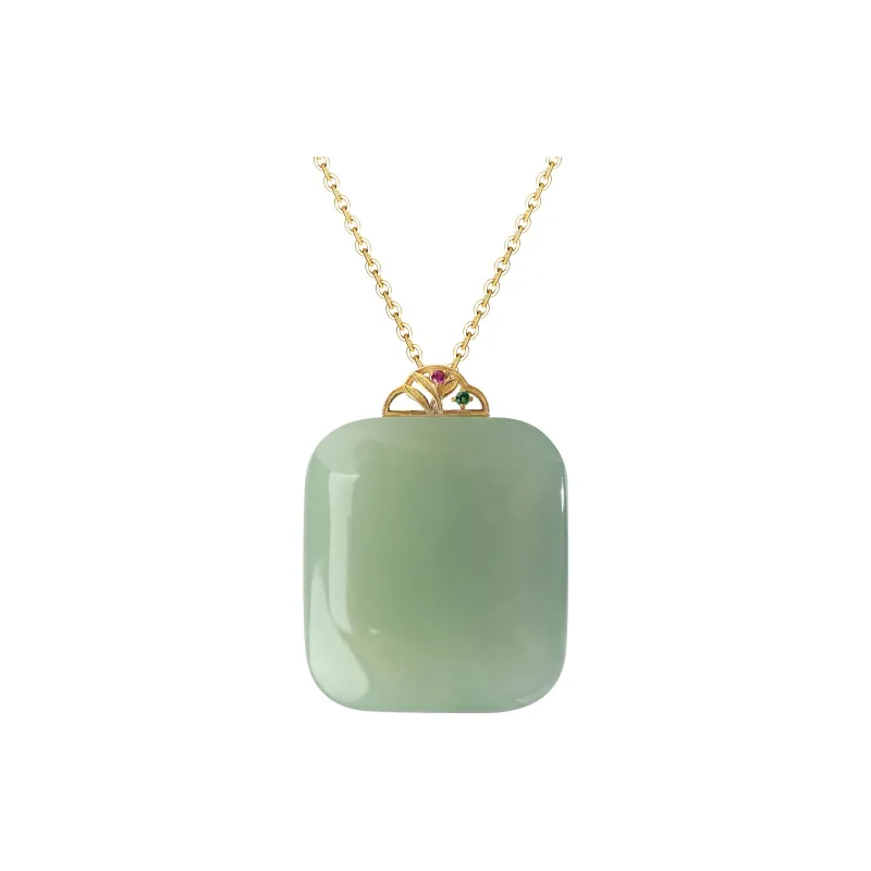 YUJIANQINGJIE Pendants Green Jade Unisex-0