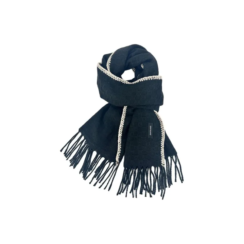 JEANSWEST Faux Cashmere Knit Scarves Unisex-2