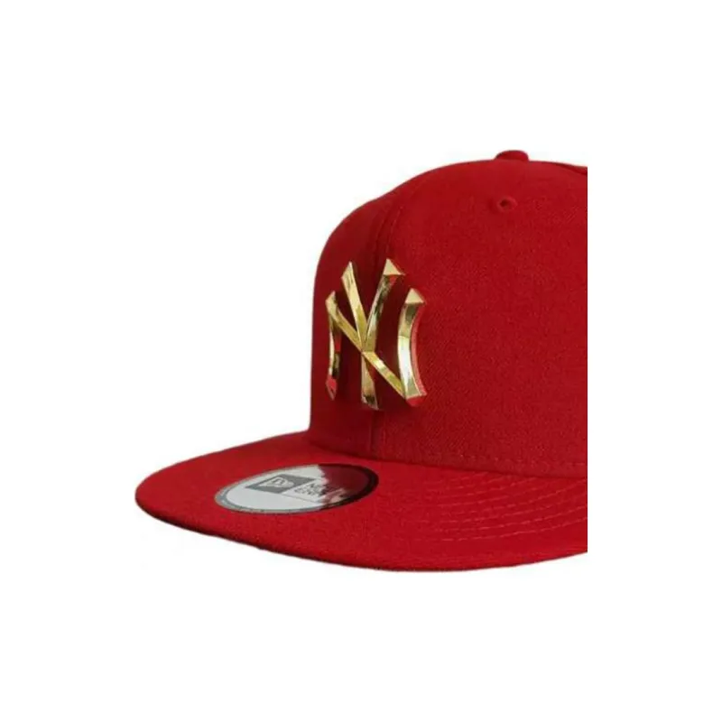 New Era Cotton, Metal Baseball Caps Unisex Red-2