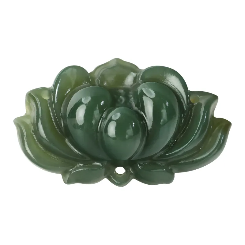 YUJIANQINGJIE Pendants Green Jade Unisex-0