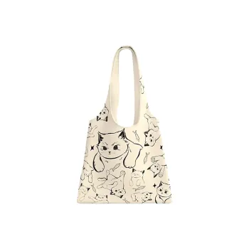 AOSONG Suede Tech Fabric Shoulder Bag Unisex White
