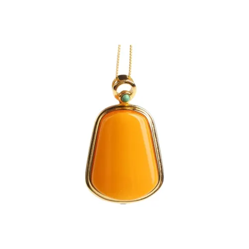 Ou Said Jewelry Amber Beeswax Necklaces Women's