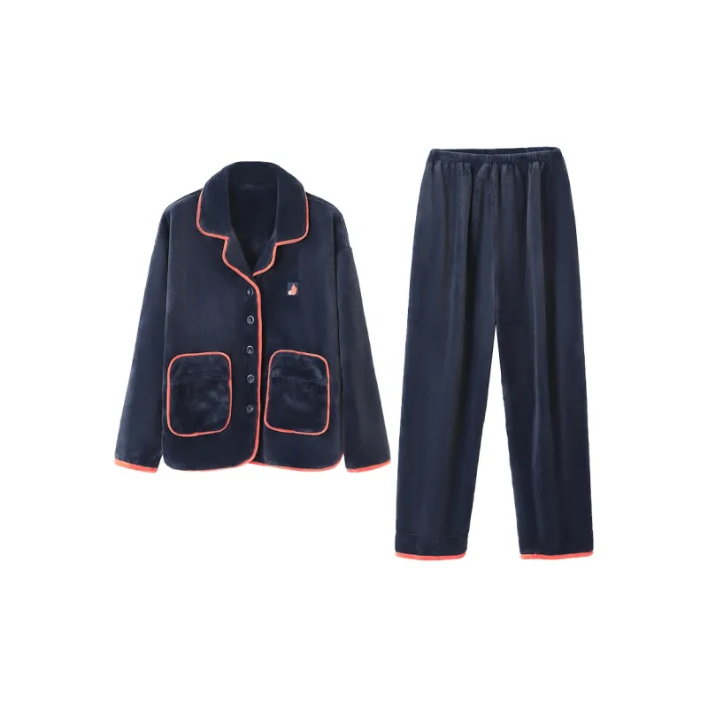MADALLO Pajama Set Women's Navy Blue-0