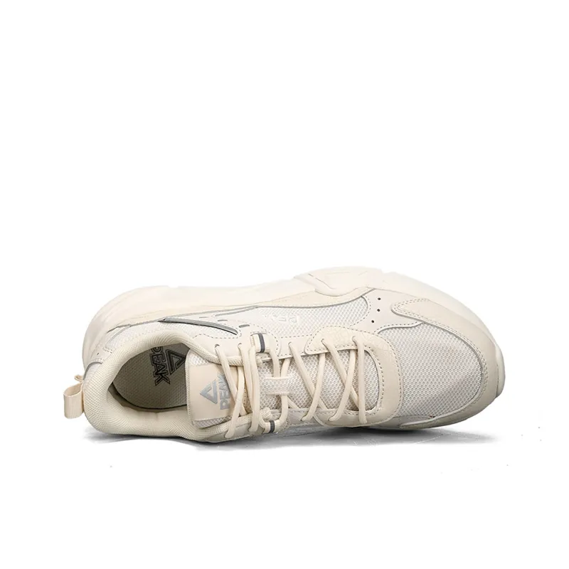 PEAK Non-slip Lightweight Low-Top Chunky Sneakers Men's Beige-5