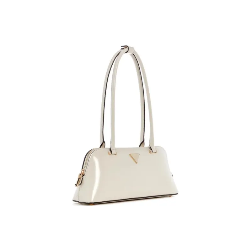GUESS Artificial Leather Shoulder Bag Medium Size Women's White-1