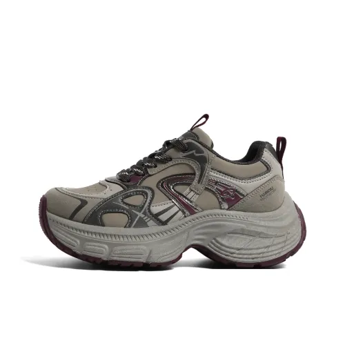 HUANQIU Cushioning Anti Slip And Wear Resistant Low Top Chunky Sneakers Women's