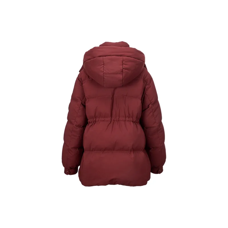XIANGYING Down Jacket Women's Raffia Red-1