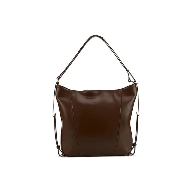 CHRISBELLA Fabric Handbag, Shoulder Bag Medium Size Women's Green/Brown-10