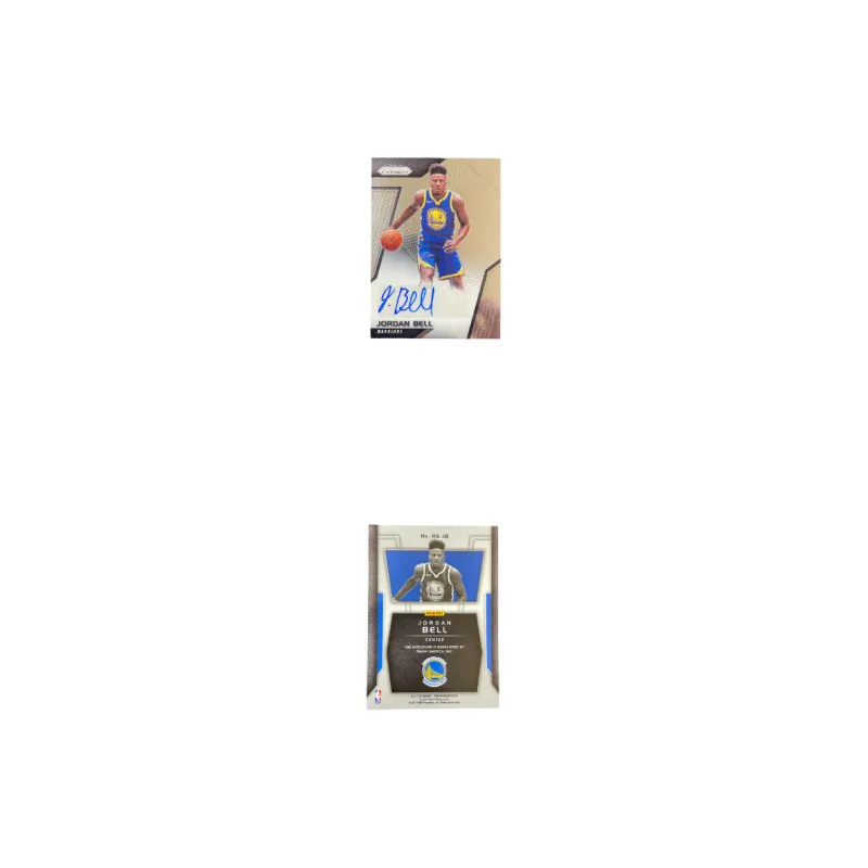 PANINI 2017 18 Prizm Jordan Bell Warriors, Jordan, Bell, Signature Player Card, Card Pass Through Sports Cards 1 Pc-2