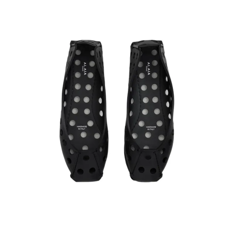 Alaia Perfo Casual Single Shoes Women's Black-3