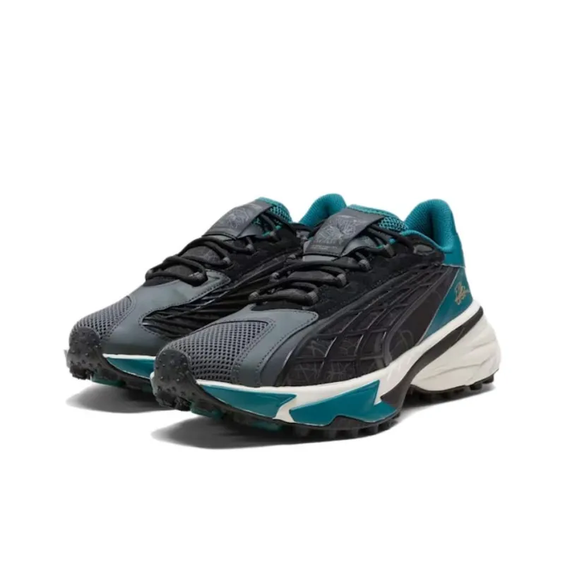 PUMA Spire Anti Slip Wear Resistant Low Top Casual Shoes Unisex Black Green-2