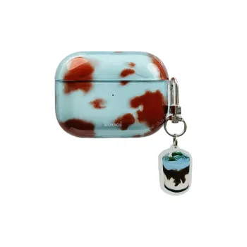 Sopi Compatible With Apple AirPods 4/AirPods Pro 2/AirPods 3 TPU Transparent Blue Brown Smudge Headphone Cases