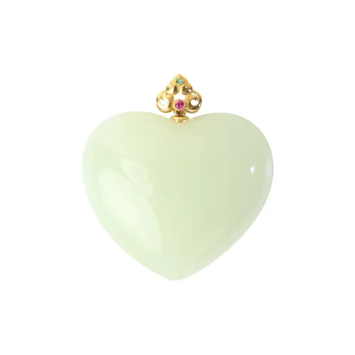 Qingjing Pendants Pale Greenish White Jade Unisex