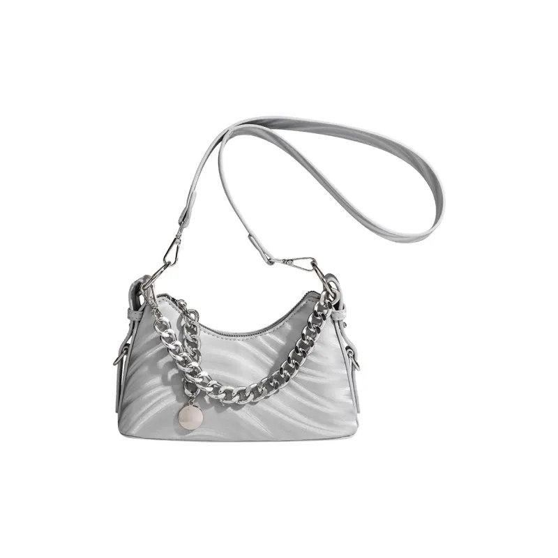 LETOO PU Crossbody Bag, Shoulder Bag Regular Women's Silver-4