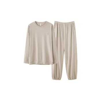 CAIHENGTONG Pajama Set Men's Light Beige