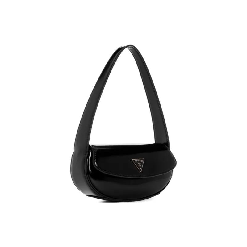 GUESS Artificial Leather Shoulder Bag Medium Size Women's Black-1