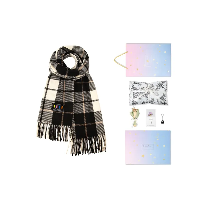 BAIJUAN Knit Scarves Unisex-12