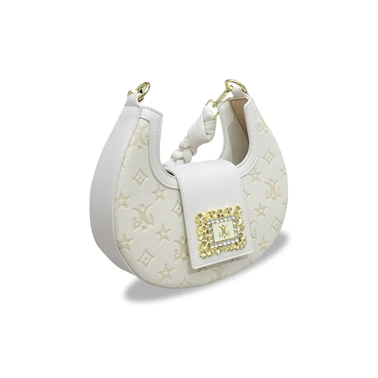 MACK JODAER Synthetic Leather Shoulder Bag Regular Women's Ecru, Peach Blossom, Light Yarn Gray-5