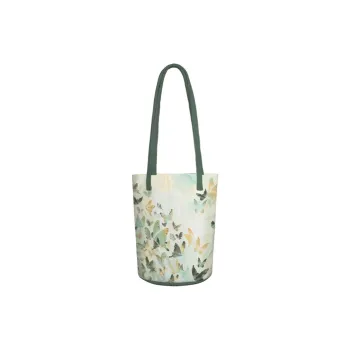 AOSONG Suede Tech Fabric Shoulder Bag Unisex Multicolor