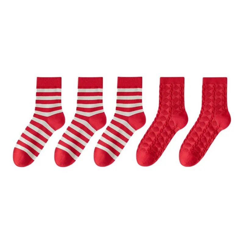 MIIOW Mid Calf Socks Unisex 5 Pack-20