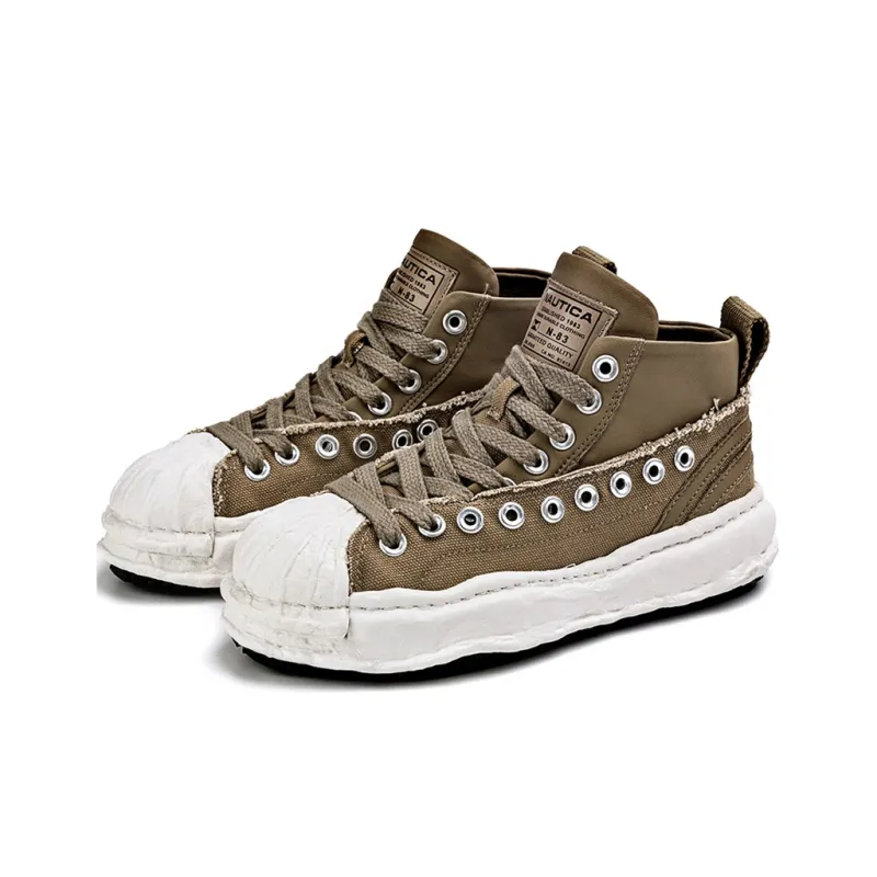 NAUTICA Anti Slip Wear Resistant Mid Top Casual Shoes Women's Brown-2