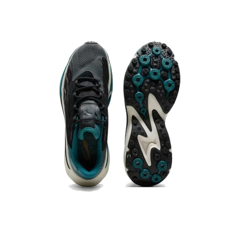 PUMA Spire Anti Slip Wear Resistant Low Top Casual Shoes Unisex Black Green-3