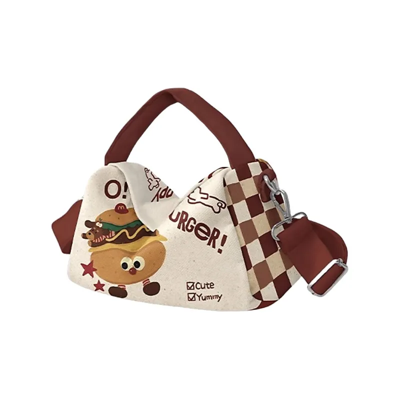 AOSONG Suede Tech Fabric Crossbody Bag Regular Unisex Coffee & White-1