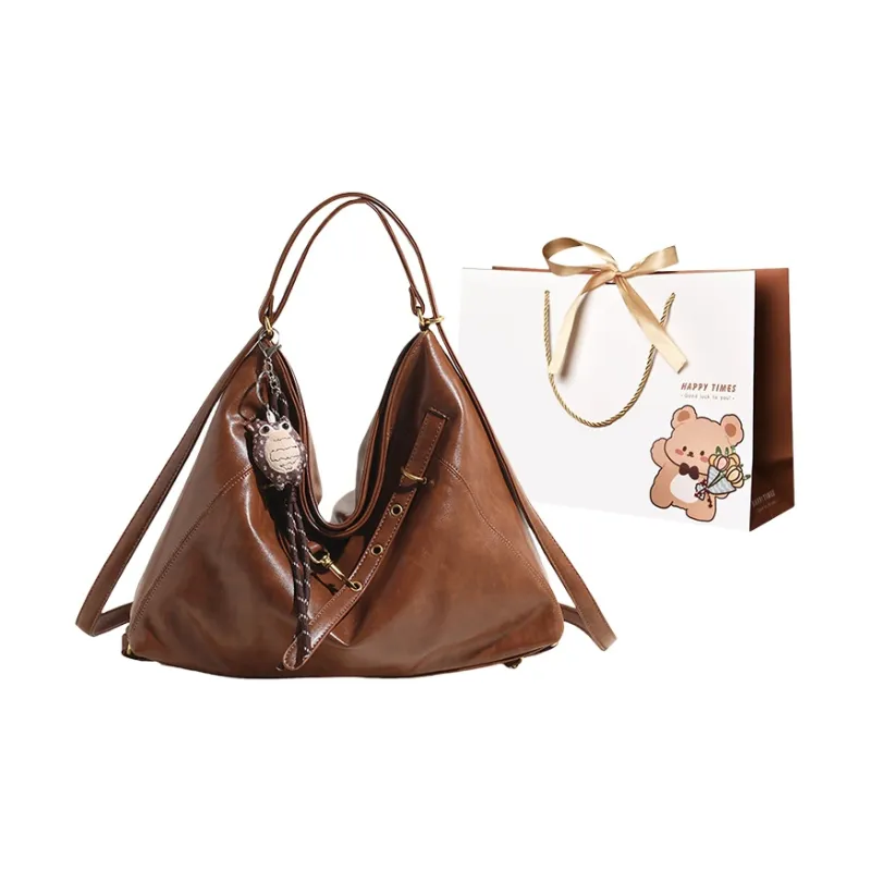 ERANGBEAR PU Backpack Shoulder Bag Regular Women's Multicolor-6