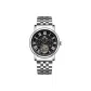 YB14137G1 Silver Black Roman, Steel Band (Brand Black Box)